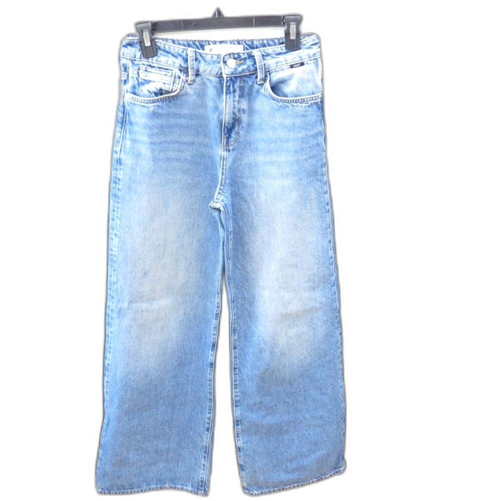 Mavi Florida High Rise Wide Leg Light Wash 100% Cotton Jeans 26/32 EUC